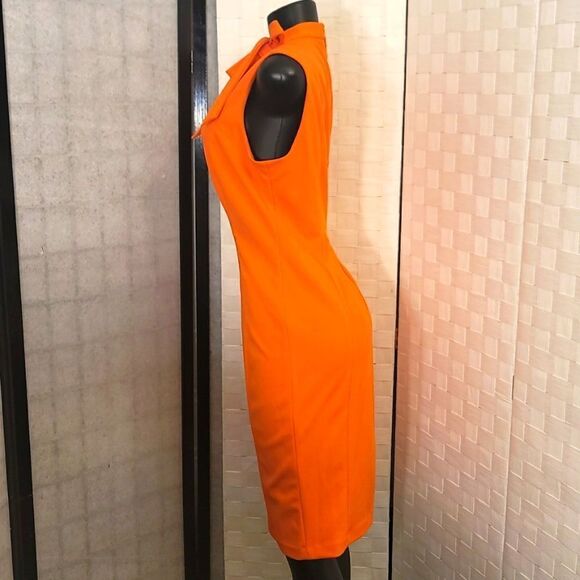 BRAND NEW CALVIN KLEIN PETITE SCUBA CREPE TIE-NECK SLEEVELESS WOMEN'S DRESS - Picture 6 of 14